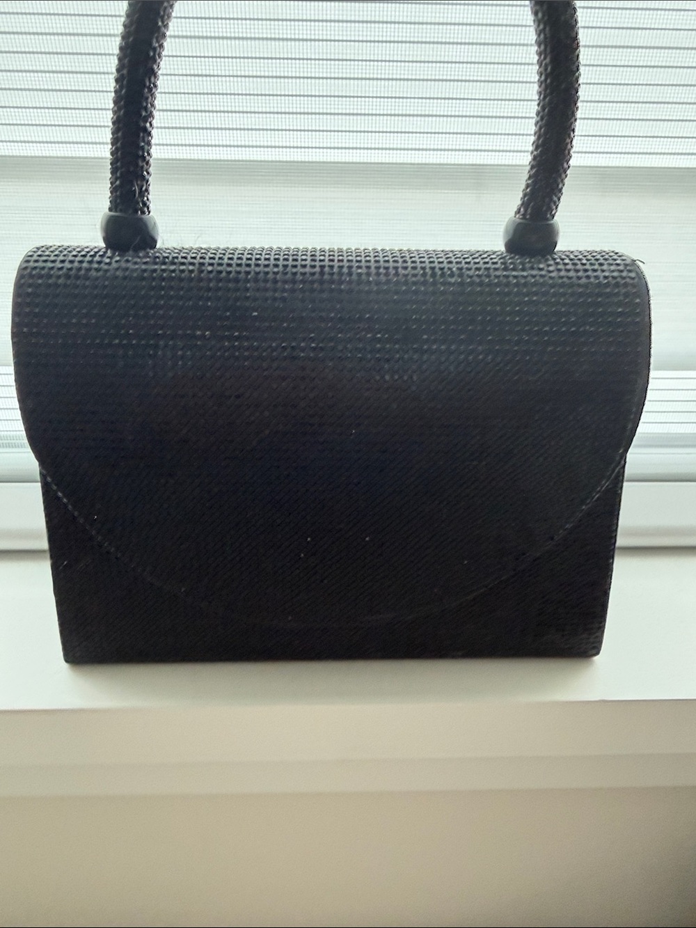 Classic Black Structured Top-Handle Women's Bag